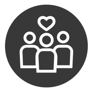 people with heart icon